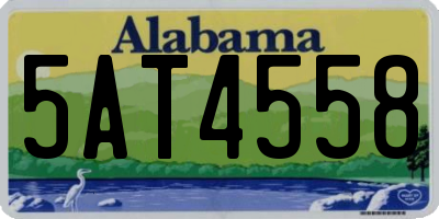 AL license plate 5AT4558