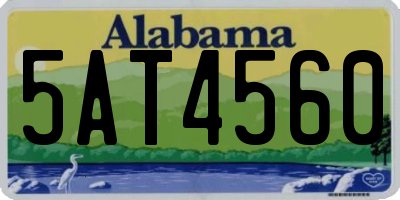 AL license plate 5AT4560