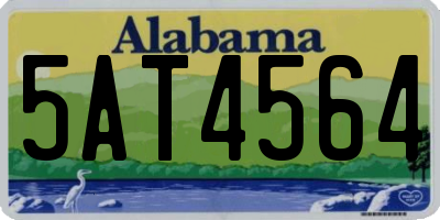 AL license plate 5AT4564