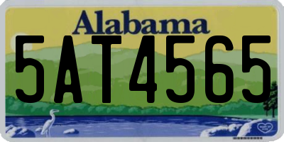 AL license plate 5AT4565