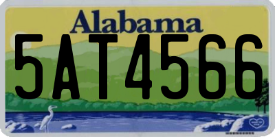 AL license plate 5AT4566