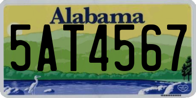 AL license plate 5AT4567