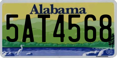 AL license plate 5AT4568