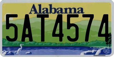 AL license plate 5AT4574