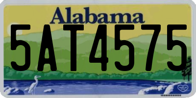 AL license plate 5AT4575
