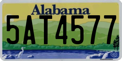 AL license plate 5AT4577