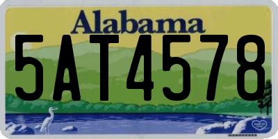 AL license plate 5AT4578