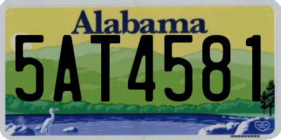 AL license plate 5AT4581