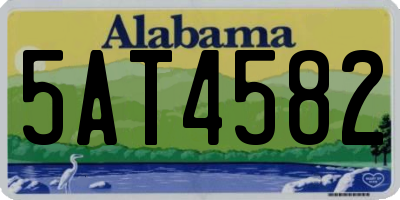 AL license plate 5AT4582