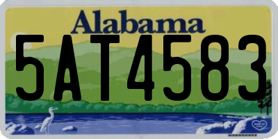 AL license plate 5AT4583