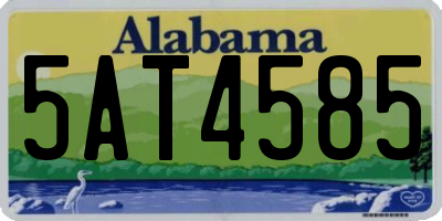 AL license plate 5AT4585