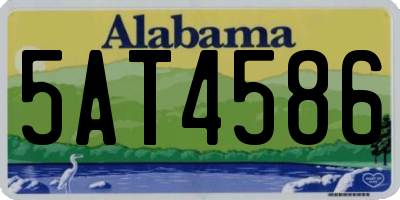 AL license plate 5AT4586