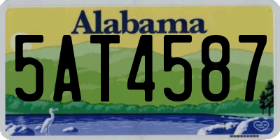 AL license plate 5AT4587