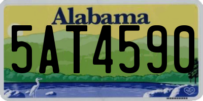 AL license plate 5AT4590