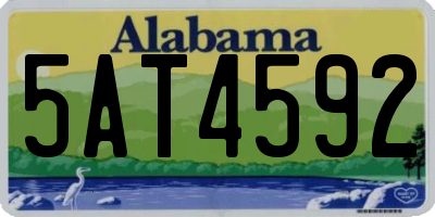 AL license plate 5AT4592