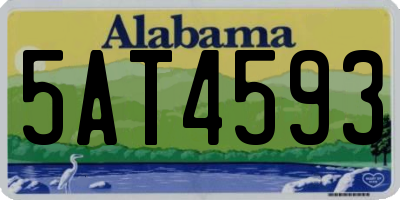 AL license plate 5AT4593