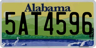 AL license plate 5AT4596