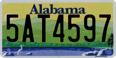 AL license plate 5AT4597