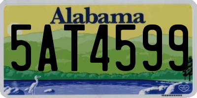 AL license plate 5AT4599