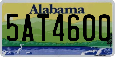 AL license plate 5AT4600