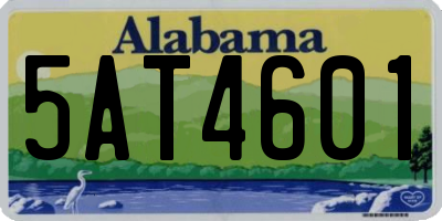 AL license plate 5AT4601
