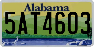 AL license plate 5AT4603