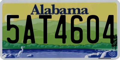 AL license plate 5AT4604