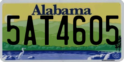 AL license plate 5AT4605