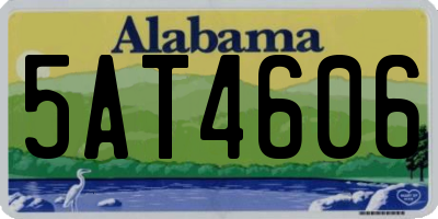 AL license plate 5AT4606