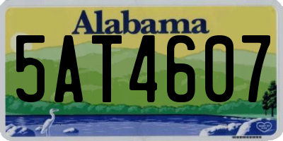 AL license plate 5AT4607