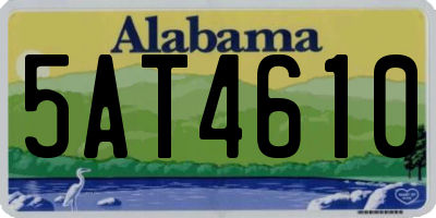 AL license plate 5AT4610