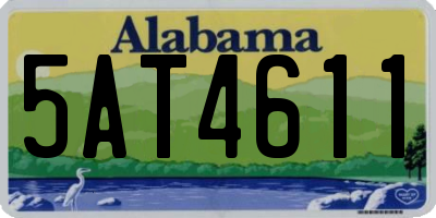 AL license plate 5AT4611