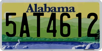 AL license plate 5AT4612