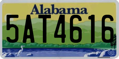 AL license plate 5AT4616