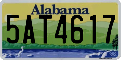 AL license plate 5AT4617