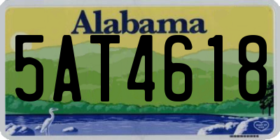 AL license plate 5AT4618