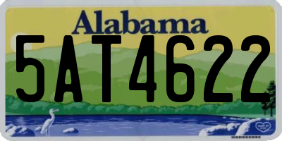 AL license plate 5AT4622