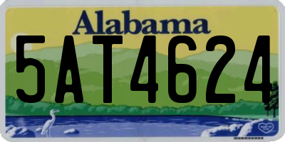 AL license plate 5AT4624