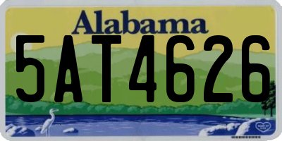 AL license plate 5AT4626