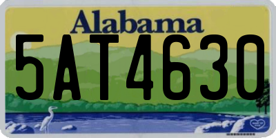 AL license plate 5AT4630
