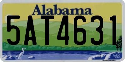 AL license plate 5AT4631