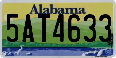AL license plate 5AT4633