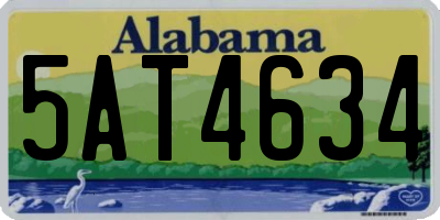 AL license plate 5AT4634