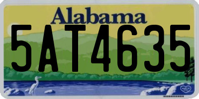 AL license plate 5AT4635