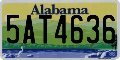 AL license plate 5AT4636