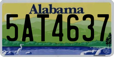 AL license plate 5AT4637
