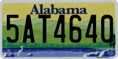 AL license plate 5AT4640