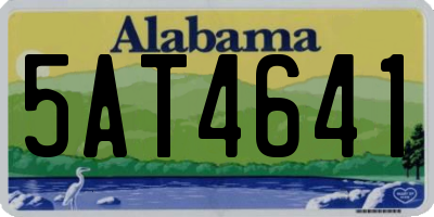 AL license plate 5AT4641