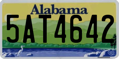 AL license plate 5AT4642