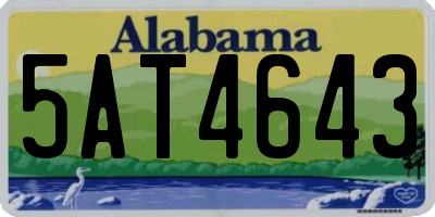 AL license plate 5AT4643